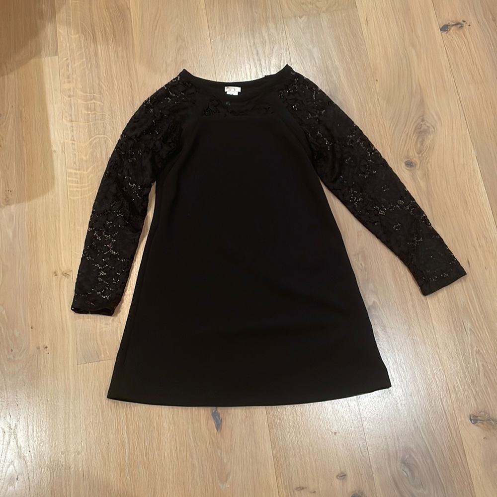 Sally Miller beautiful, great condition black dress with mesh arms